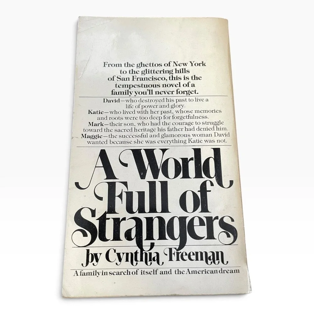 A World Full of Strangers by Cynthia Freeman 1975 Bantam Paperback Vintage Novel